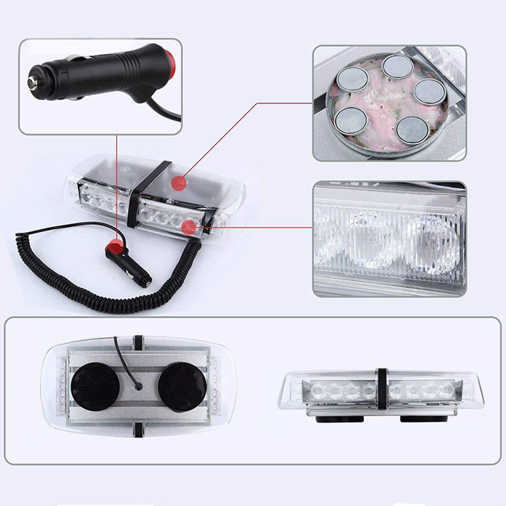 DC12-24V 24LED Warning Light Car Pickup Truck Roof Emergency Strobe Light Magnetic Ceiling Mini Short Row Burst Strobe Light DC12-24V 24LED Warning Light Car Pickup Truck Roof Emergency Strobe Light Magnetic Ceiling Mini Short Row Burst Strobe Light